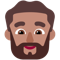 Man- Medium Skin Tone- Beard emoji on Microsoft